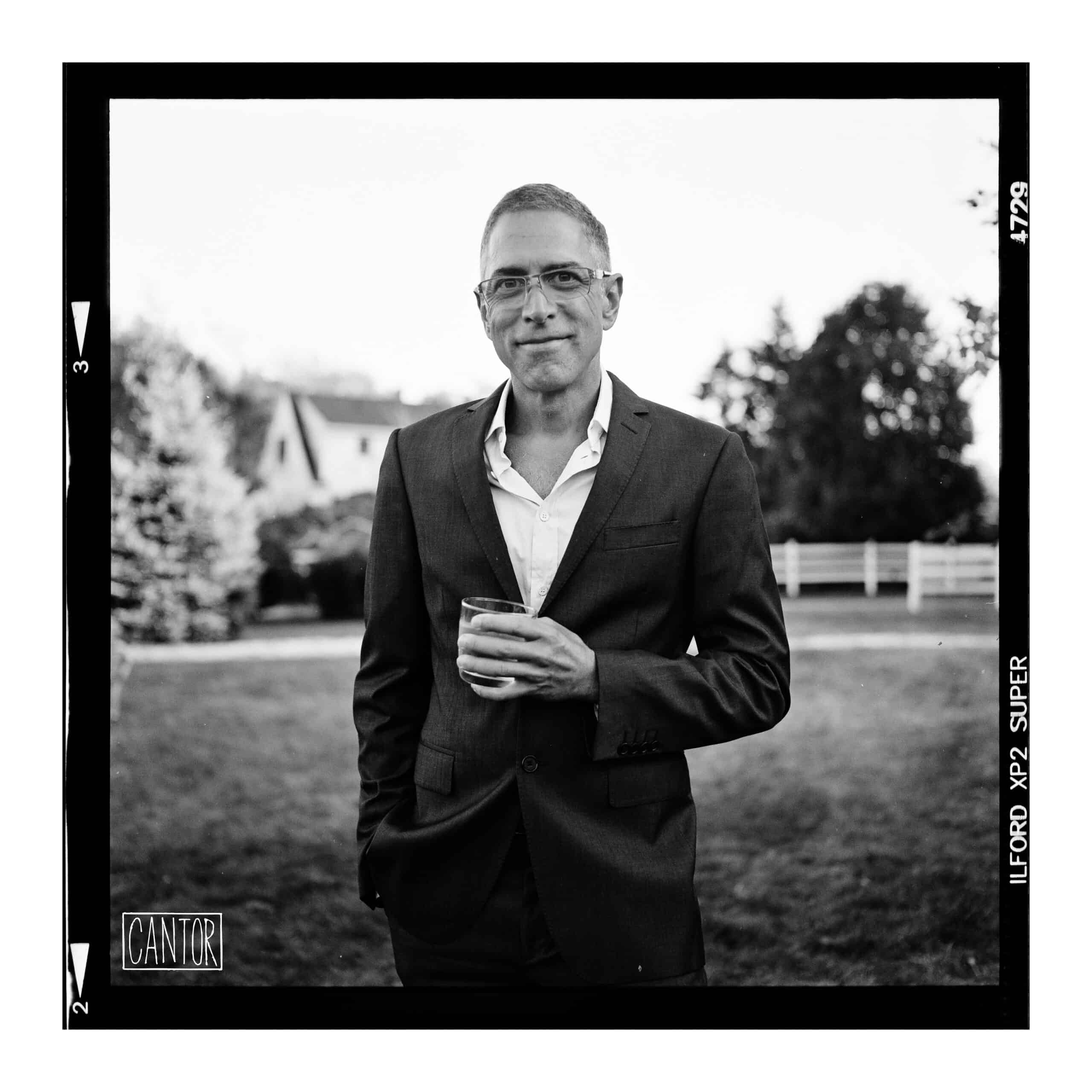 Party goer looking dapper in Maine. Photo by Phil Cantor