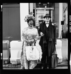 Easter Parade couple in finery on Fifth Avenue, NYC