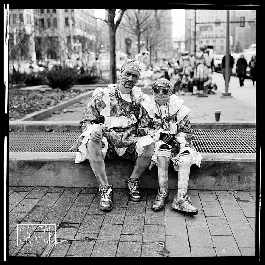 Marchers in the Mummer's Parade. Philadelphia on New Years Day