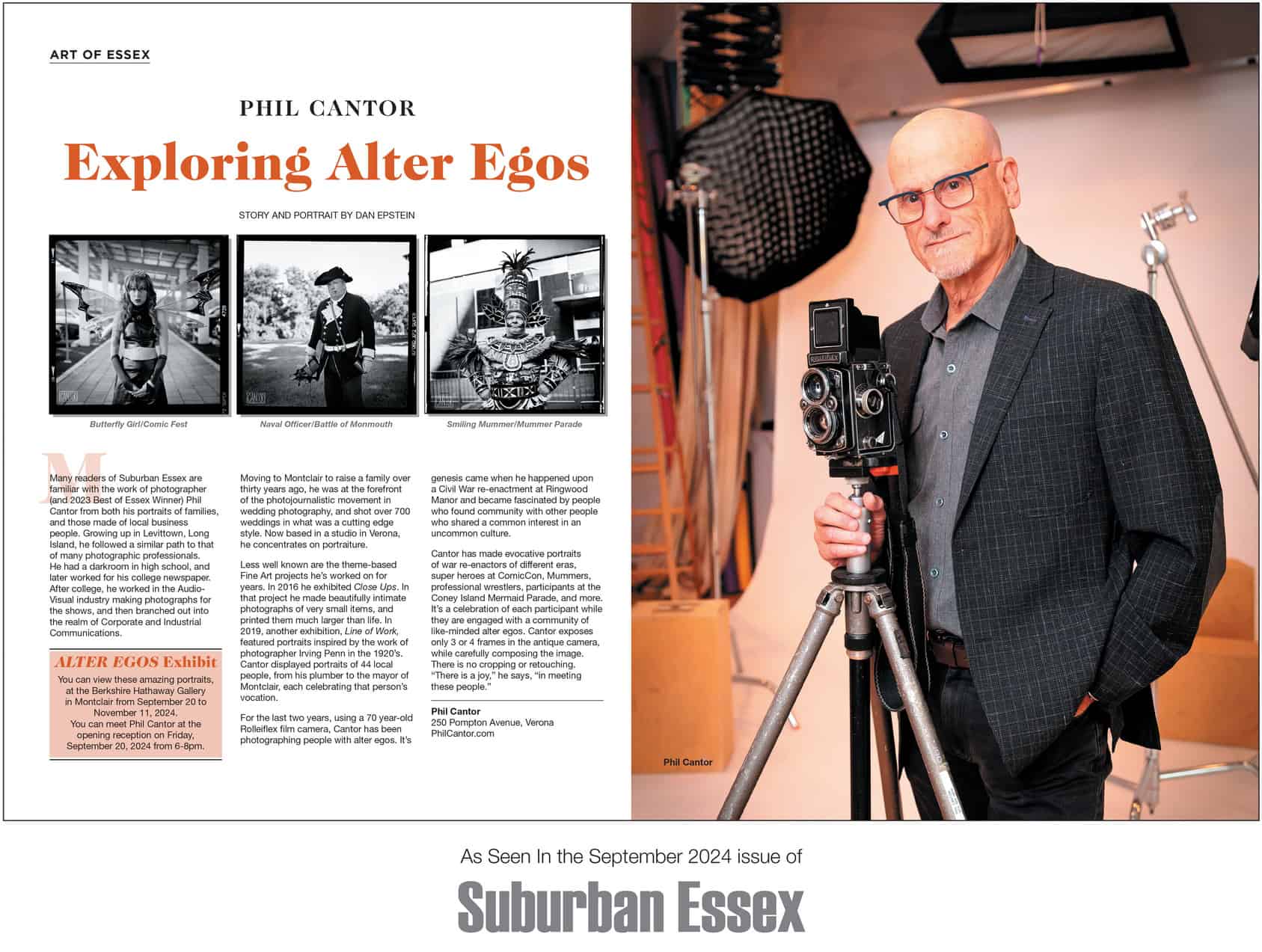Profile of Phil Cantor in Suburban Essex magazine